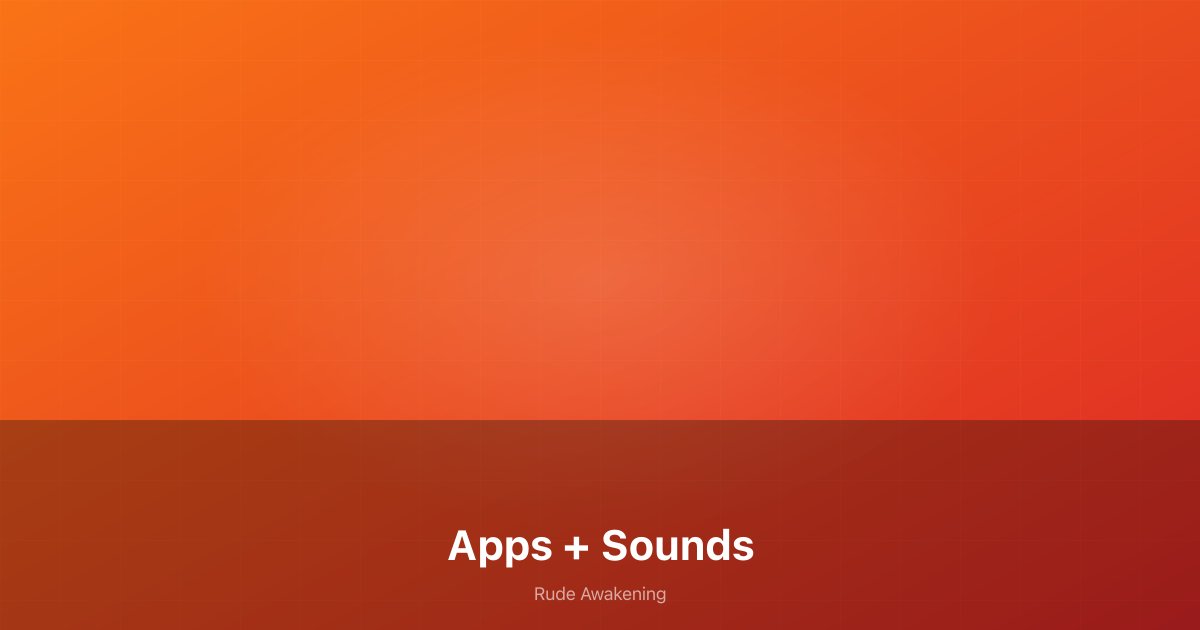 A phone on a nightstand displaying a sleep sounds player with an alarm indicator