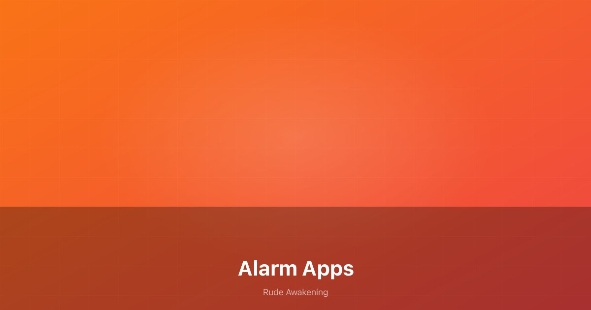 A collection of alarm app interfaces displayed on smartphone screens