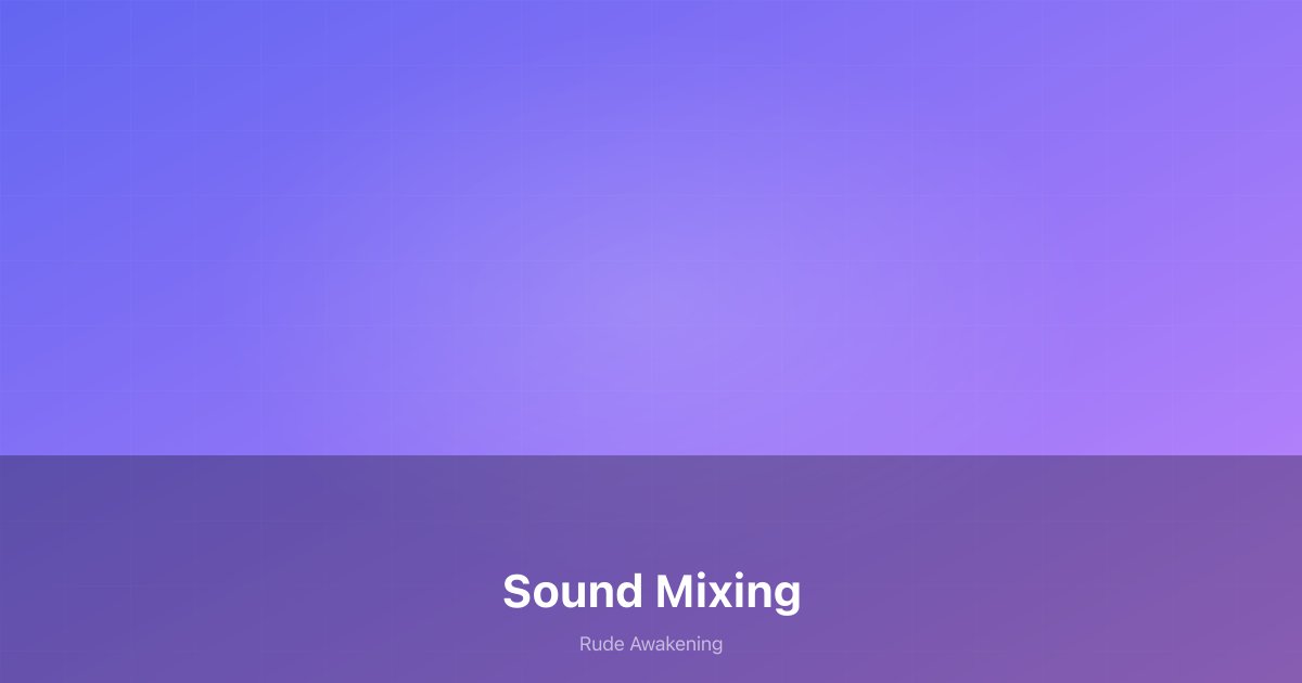 Multiple audio mixing sliders at different levels with a peaceful nighttime background